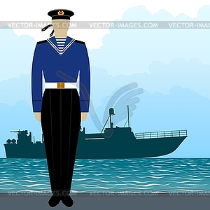 Military Uniform Navy sailor - vector image