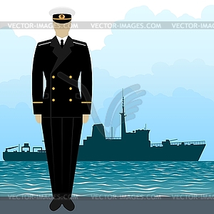 Military Uniform Navy sailor - color vector clipart