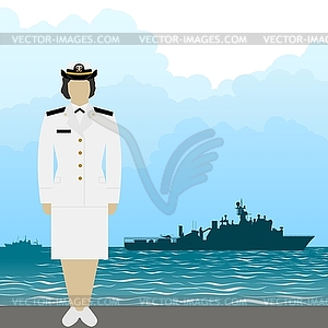 Navy US Army officer- - royalty-free vector clipart