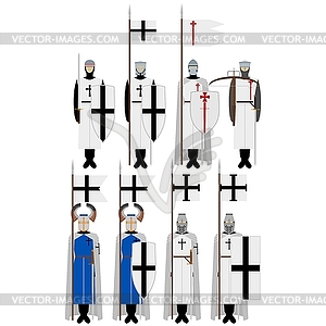 Knights of Teutonic Order - vector image