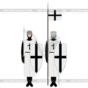 Knights of Teutonic Order - vector clipart