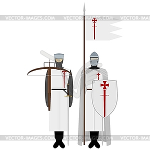 Knights of Teutonic Order - vector clip art