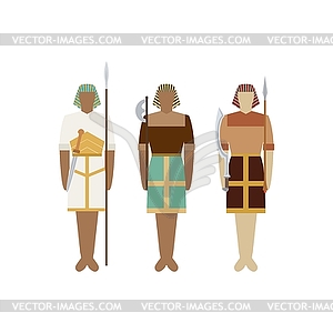 Ancient Egyptian warriors - vector image