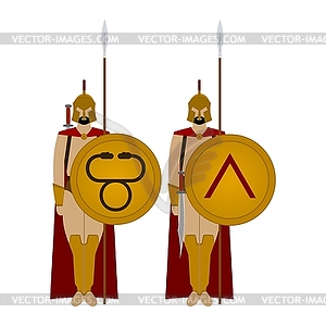 Spartan warriors - vector image