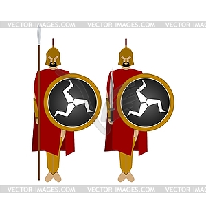 Spartan warriors - vector clipart