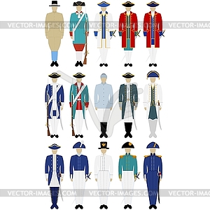 Attire Russian sailors (1711-1811 gg.) - vector clipart