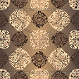 Seamless vintage brown pattern - vector clip art