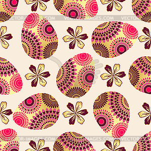Easter seamless pattern with eggs - vector clip art