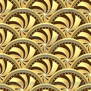 Vintage seamless pattern with circles - vector image