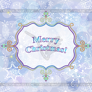 Christmas gentle greeting card - vector clip art