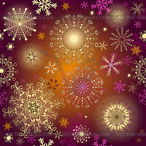Seamless purple gradient christmas pattern - vector clipart