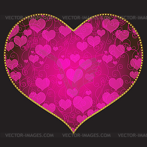 Frame in shape of heart - vector clipart