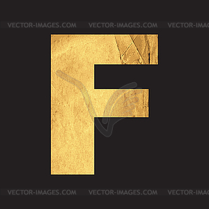 Uppercase letter F of English alphabet - vector clipart