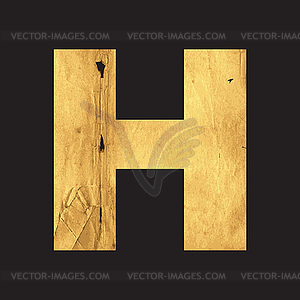 Uppercase letter H of English alphabet - vector EPS clipart