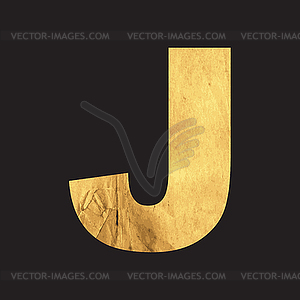 Заглавная буква J английского алфавита - графика в векторе