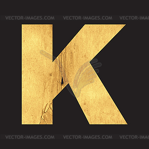 Uppercase letter K of English alphabet - vector clip art