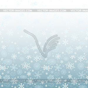 Winter blue gradient Christmas frame - vector clipart