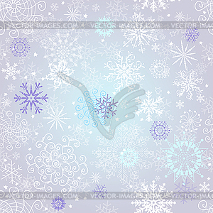 Delicate silvery seamless Christmas pattern - vector clipart