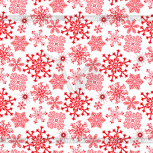 Монохромный бесшовный рождественский узор с красным - клипарт в векторном виде