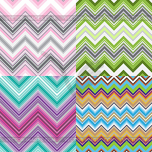 Set abstract striped seamless patterns - vector image