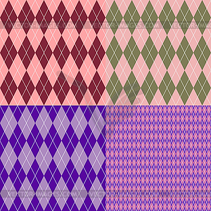 Set seamless geometric pattern with colorful - vector image