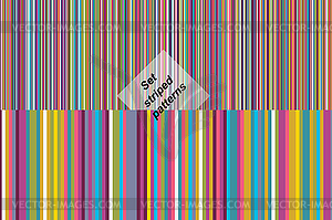 Set seamless striped colorful patterns - vector clipart