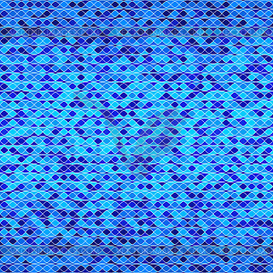 Bright blue shimmering seamless mosaic pattern - vector clip art