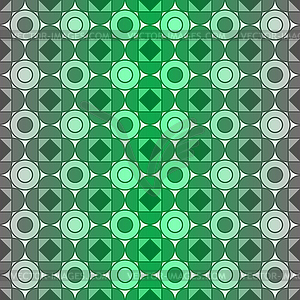 Seamless gray and green geometric pattern - vector clip art