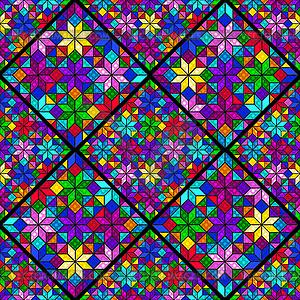 Bright mosaic seamless pattern of multicolored - vector clip art