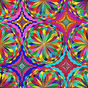 Colorful seamless pattern of mosaic balls with - vector clipart