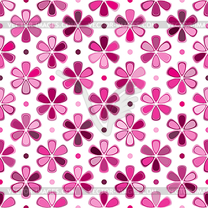 Seamless spring pattern with single pink blur - vector EPS clipart