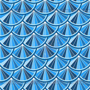 Seamless pattern with circles of blue tones - royalty-free vector image