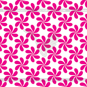 Bright seamless pattern with pink stylized flowers - vector image