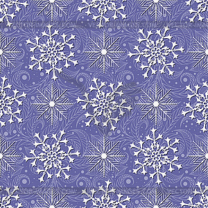 Geometric blue Christmas seamless pattern with - vector clipart