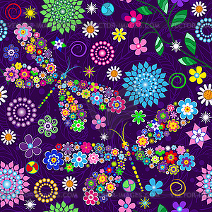 Abstract bright multicolor seamless pattern with - vector clipart
