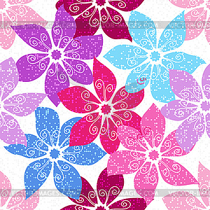 Delicate pattern with openwork painted vintage - vector clip art