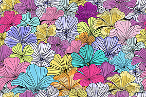 Bright seamless spring floral pattern with vintage - vector EPS clipart