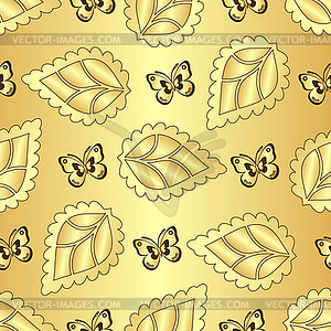 Seamless golden pattern - vector clipart