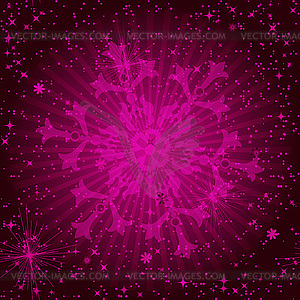 Фиолетовый рождественский бесшовный узор с золотым - изображение векторного клипарта
