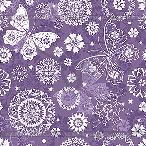 Christmas violet violet pattern with stylized - vector image