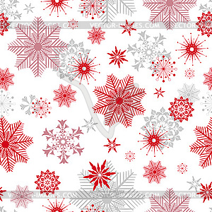 Decorative christmas pattern with snowflakes - vector image