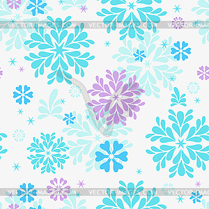 Seamless Christmas pattern with snowflakes - vector clip art