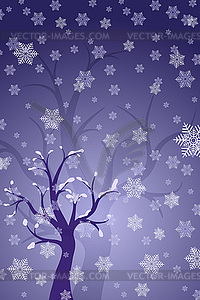 Christmas background with trees - vector image