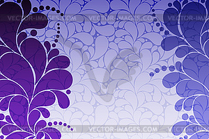 Grey-blue paisley vintage background - vector image