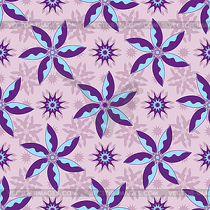 Seamless pattern with stylized flowers - vector image