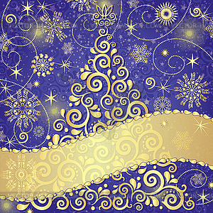 Christmas vintage background - vector clip art