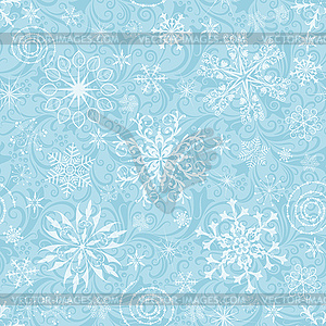 Gentle blue seamless Christmas pattern with white - vector clipart