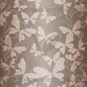 Seamless soft coffee pattern with white - vector clipart