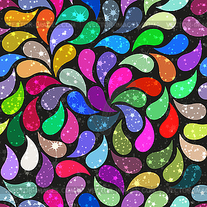 Seamless colorful pattern with vintage paisley - vector image