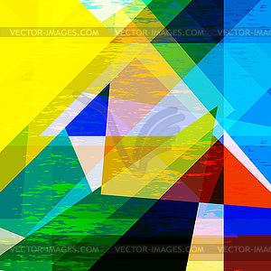 Яркий абстрактный фон с потертостями в стиле гранж - векторный эскиз